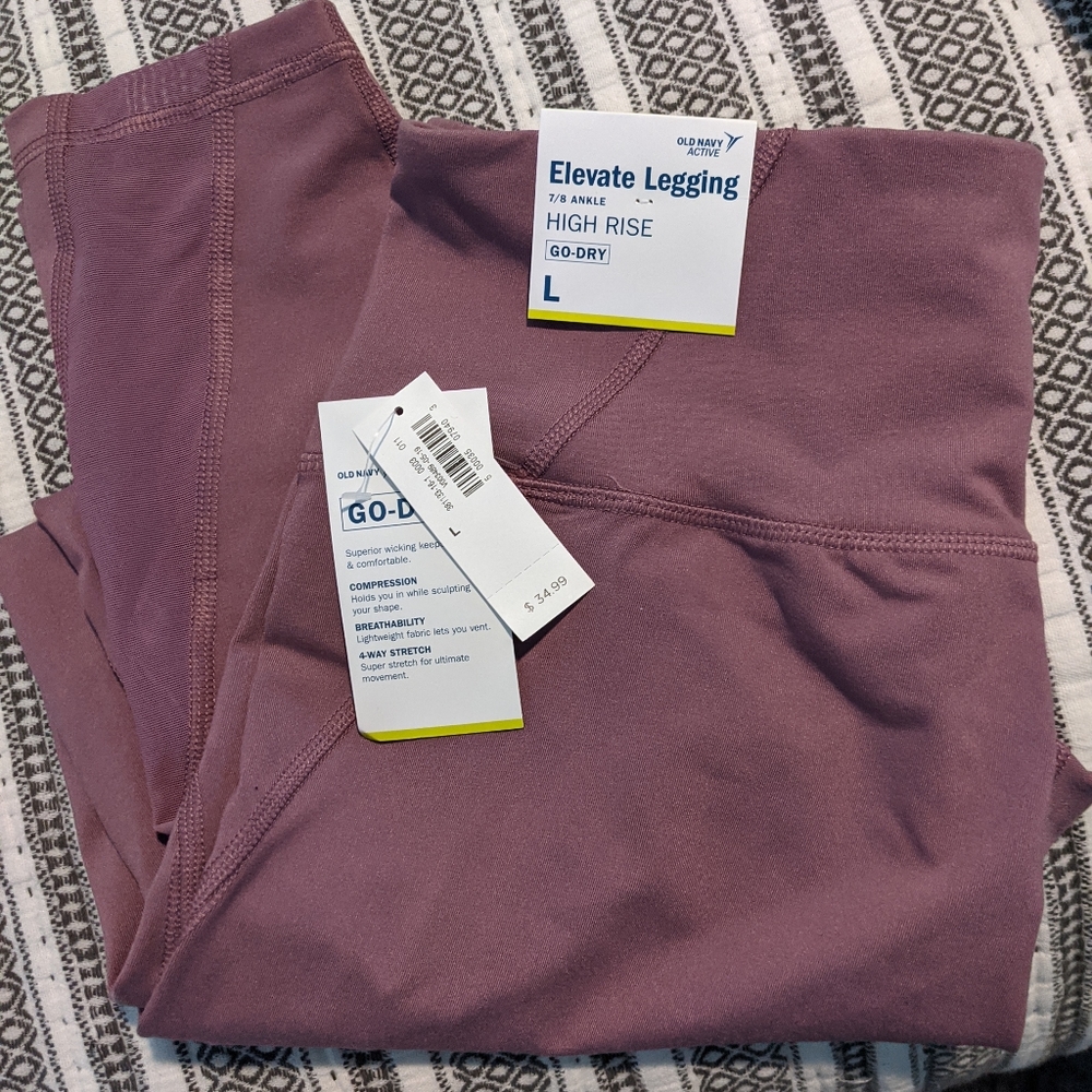 Old Navy elevate leggings, high rise, size large
